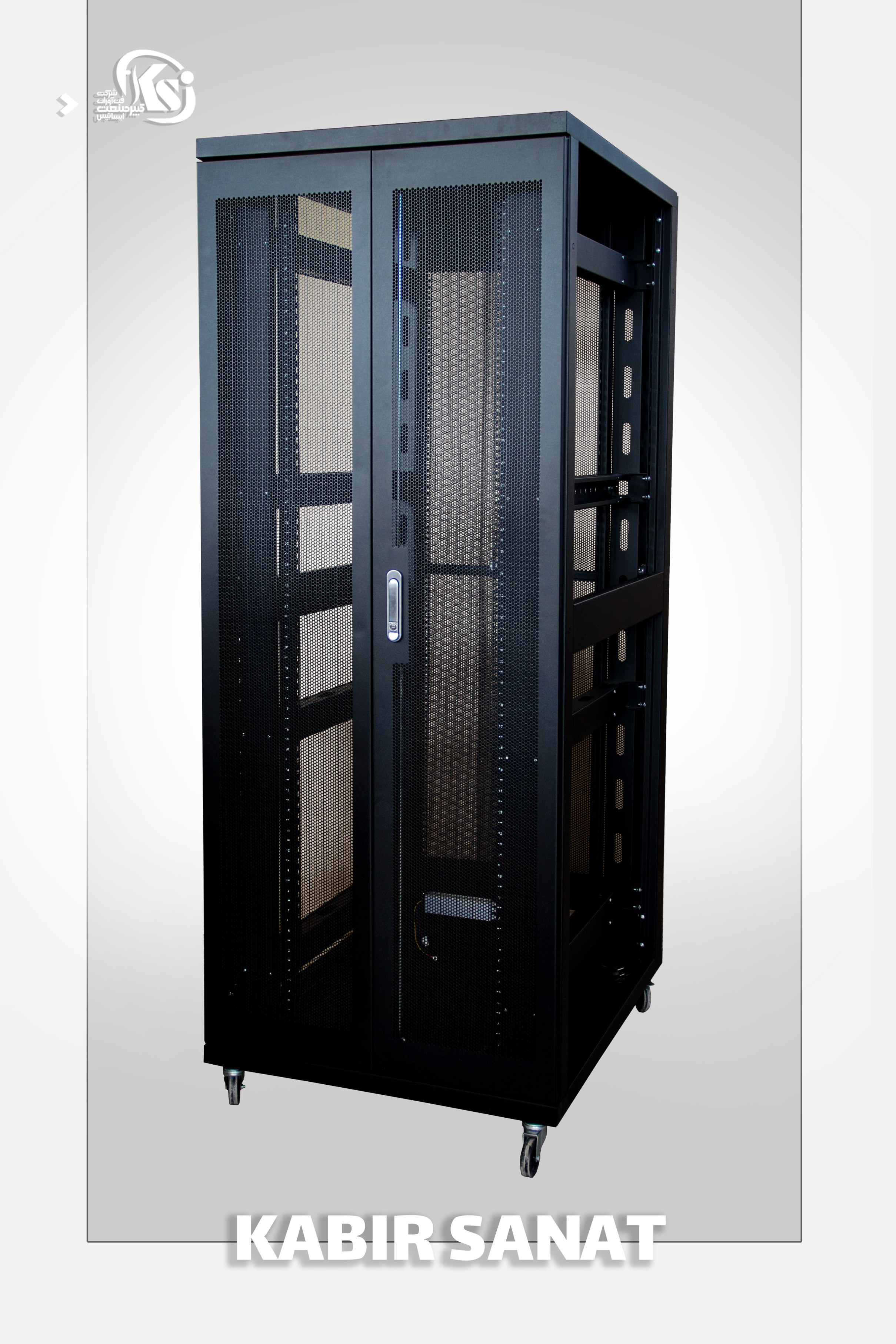 KS4210080DFBG _ رک ایستاده 42 یونیت عمق 100 عرض 80 درب توری